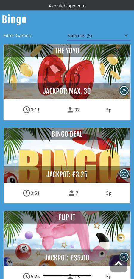costa bingo lobby|Getting Started in Costa Bingo .
